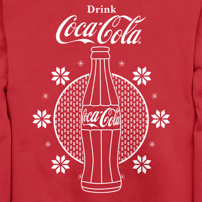 Men's Coca Cola Christmas Snowflakes Bottle Sweatshirt