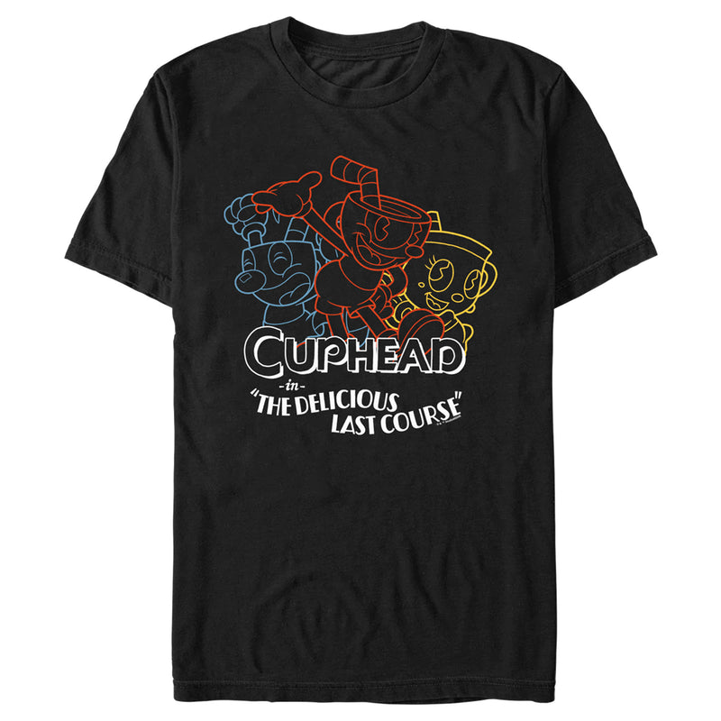 Men's Cuphead The Delicious Last Course Three Cups T-Shirt