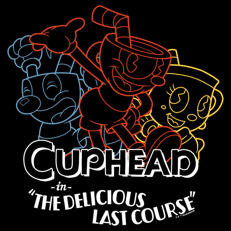 Men's Cuphead The Delicious Last Course Three Cups T-Shirt