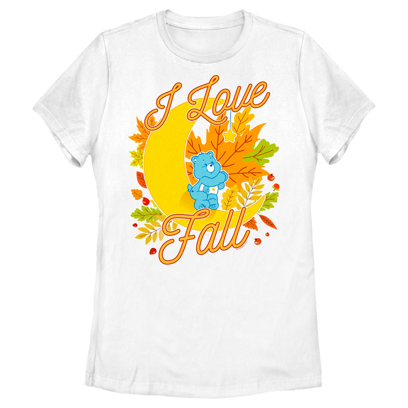 Women's Care Bears Bedtime Bear I Love Fall T-Shirt