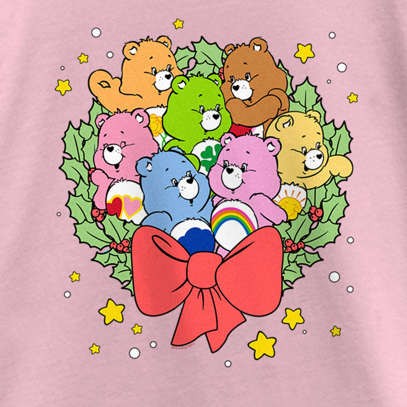 Girl's Care Bears Christmas Wreath Bears T-Shirt