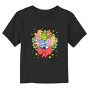 Toddler's Care Bears Christmas Holly Wreath Bears T-Shirt