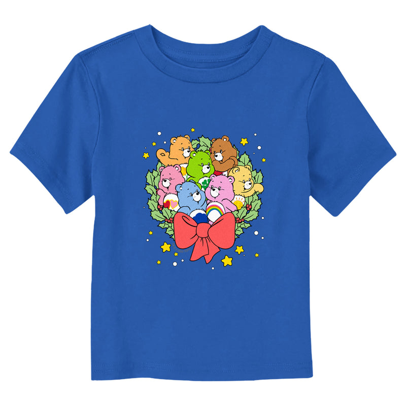 Toddler's Care Bears Christmas Holly Wreath Bears T-Shirt