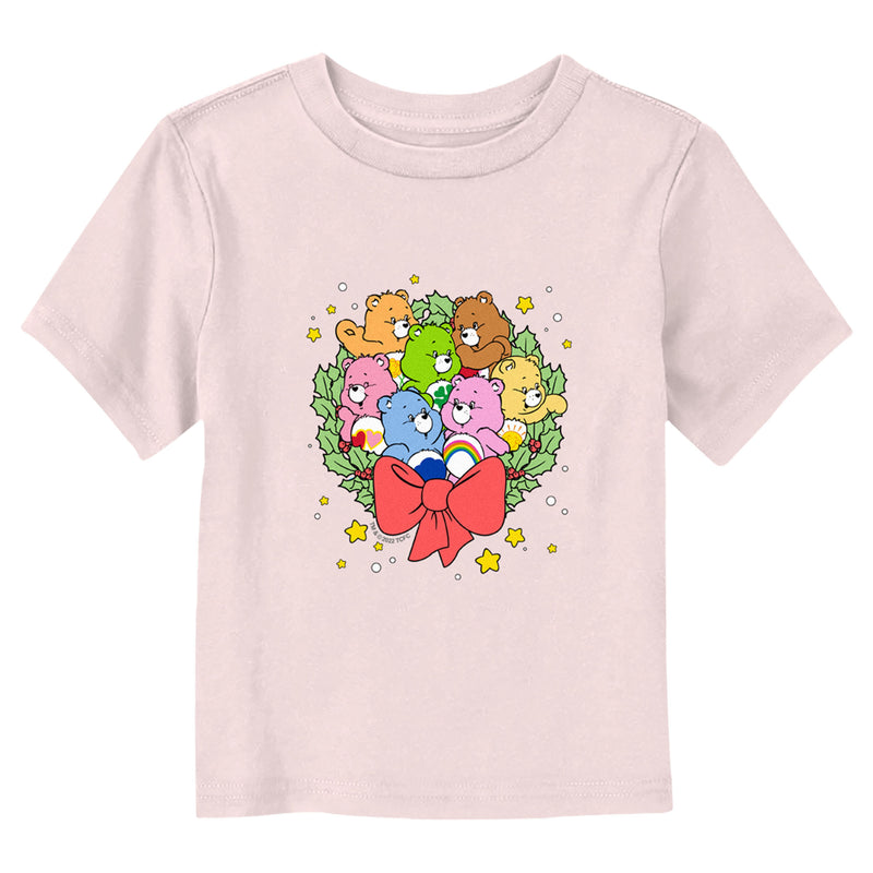 Toddler's Care Bears Christmas Holly Wreath Bears T-Shirt