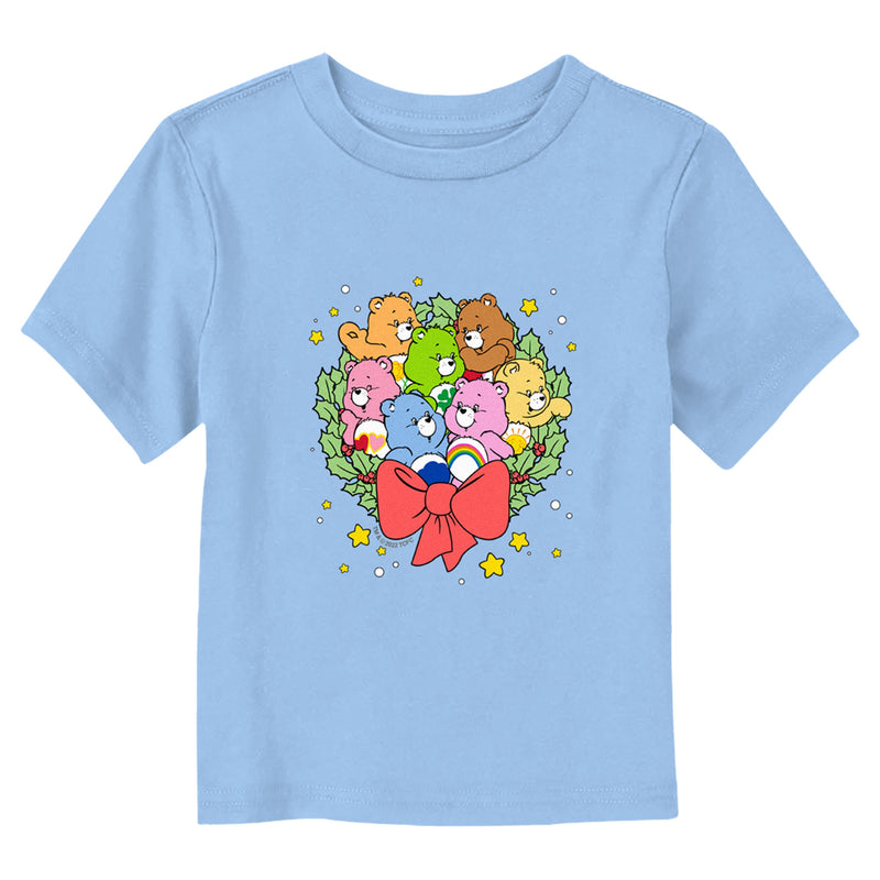 Toddler's Care Bears Christmas Holly Wreath Bears T-Shirt