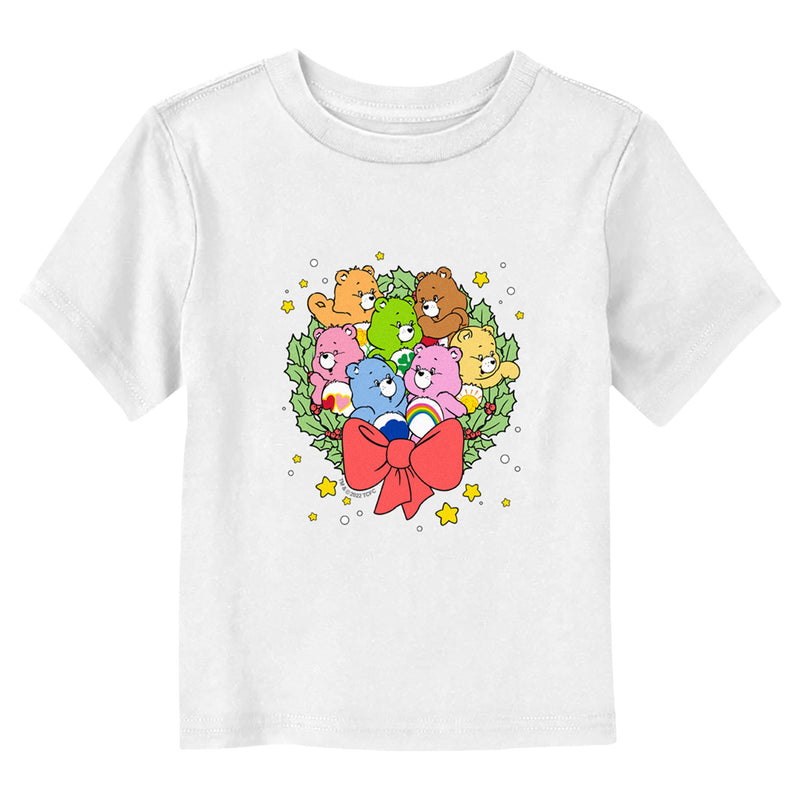 Toddler's Care Bears Christmas Holly Wreath Bears T-Shirt