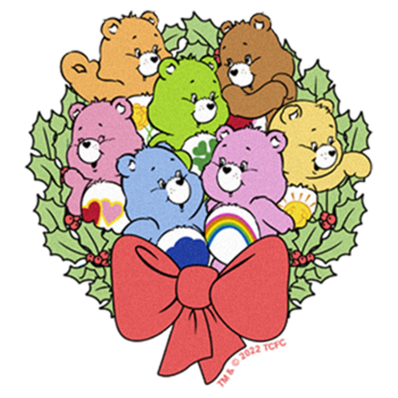 Infant's Care Bears Christmas Wreath Bear Group Onesie