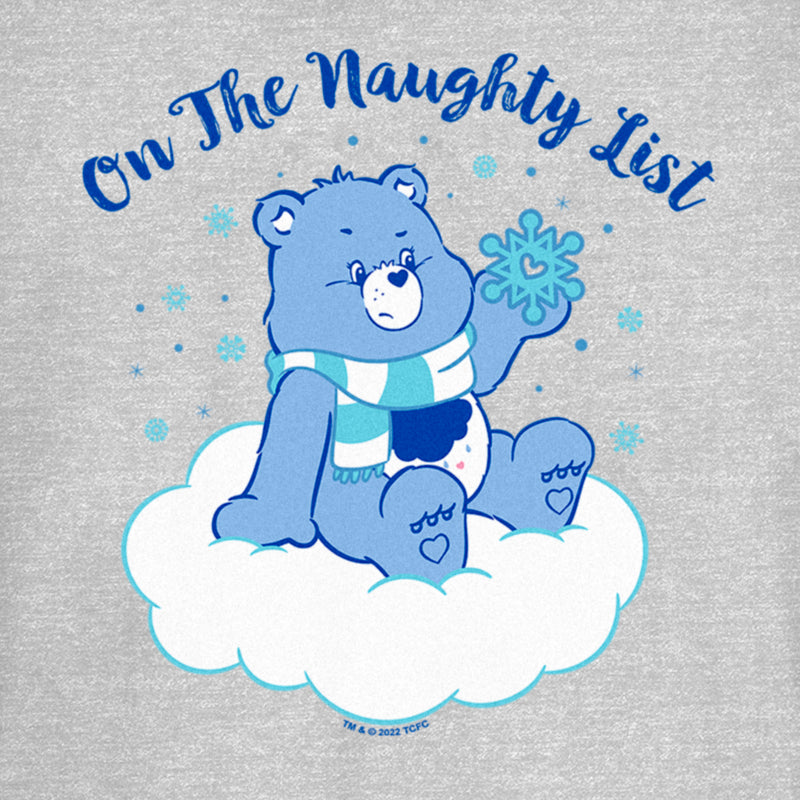 Junior's Care Bears Christmas Grumpy Bear On the Naughty List T-Shirt