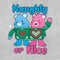 Women's Care Bears Christmas Cheer Bear and Grumpy Bear Naughty or Nice T-Shirt