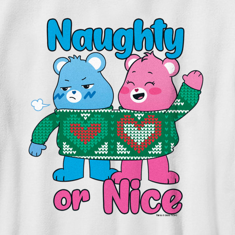 Boy's Care Bears Christmas Cheer Bear and Grumpy Bear Naughty or Nice T-Shirt