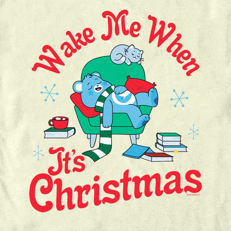 Men's Care Bears Bedtime Bear Wake Me When It's Christmas T-Shirt