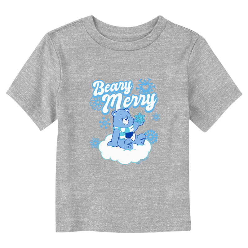 Toddler's Care Bears Christmas Grumpy Bear Beary Merry Snowflake T-Shirt