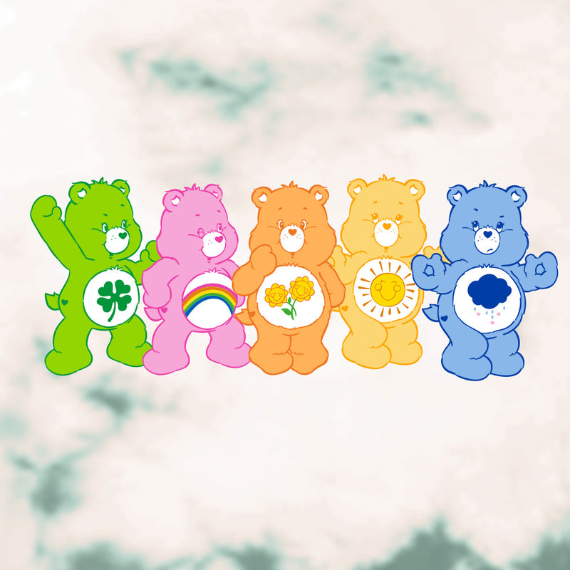 Junior's Care Bears Character Line Up Long Sleeve Shirt