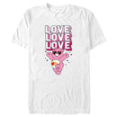 Men's Care Bears Valentine's Day Love-a-lot Bear Love Sunglasses T-Shirt