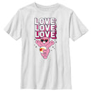 Boy's Care Bears Valentine's Day Love-a-lot Bear Love Sunglasses T-Shirt