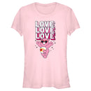 Junior's Care Bears Valentine's Day Love-a-lot Bear Love Sunglasses T-Shirt