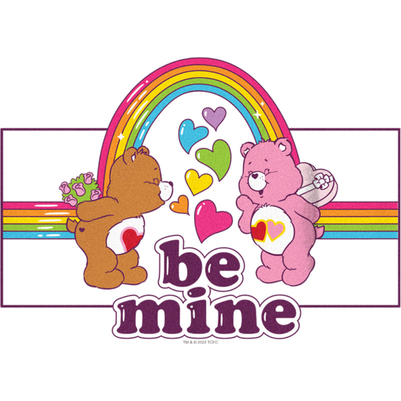 Boy's Care Bears Valentine's Day Tenderheart Bear and Love-a-Lot Bear Be Mine Rainbow T-Shirt