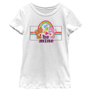 Girl's Care Bears Valentine's Day Tenderheart Bear and Love-a-Lot Bear Be Mine Rainbow T-Shirt