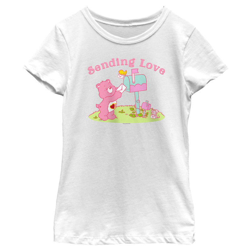 Girl's Care Bears Valentine’s Day Sending Love T-Shirt