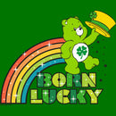 Men's Care Bears St. Patrick's Day Good Luck Bear Born Lucky Rainbow T-Shirt