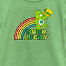 Girl's Care Bears St. Patrick's Day Good Luck Bear Born Lucky Rainbow T-Shirt