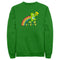 Men's Care Bears St. Patrick's Day Good Luck Bear Born Lucky Rainbow Sweatshirt