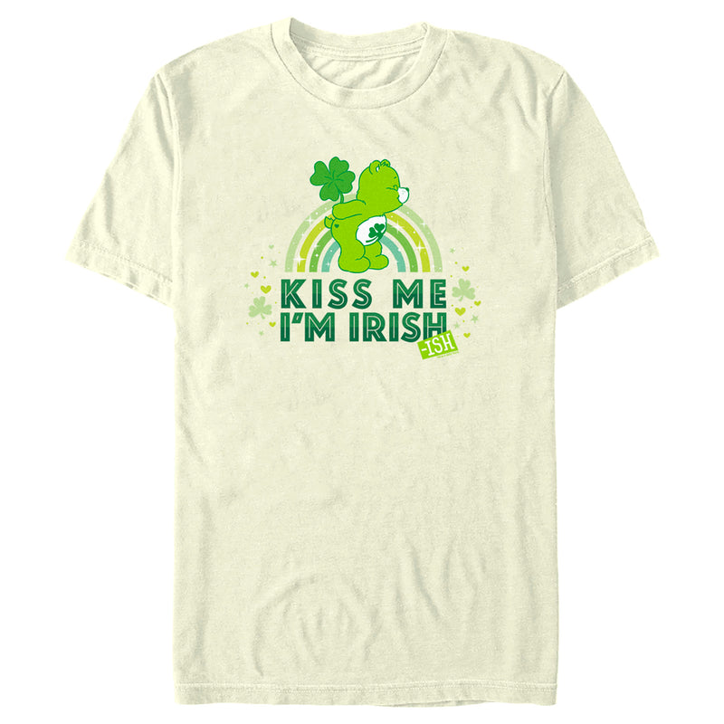 Men's Care Bears St. Patrick's Day Good Luck Bear kiss Me I'm Irish-ish T-Shirt