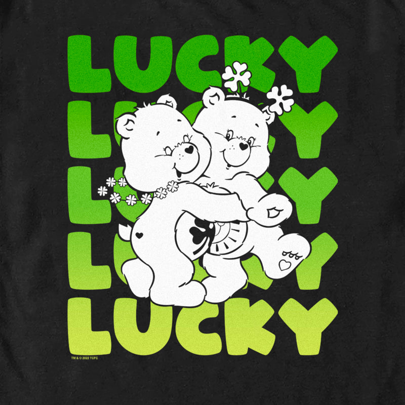 Men's Care Bears St. Patrick's Day Good Luck Bear and Funshine Bear Lucky T-Shirt