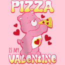 Girl's Care Bears Pizza Is My Valentine Love-A-Lot Bear T-Shirt