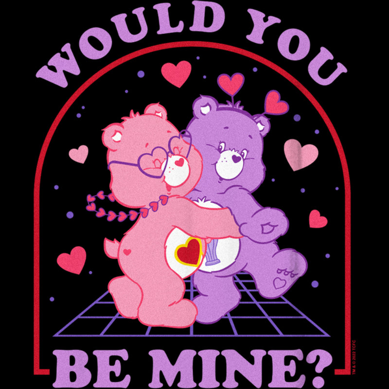 Boy's Care Bears Valentine's Day Love-a-Lot Bear and Share Bear Would You Be Mine T-Shirt