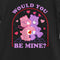 Girl's Care Bears Valentine's Day Love-a-Lot Bear and Share Bear Would You Be Mine T-Shirt