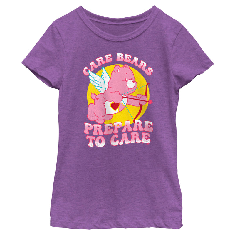 Girl's Care Bears Valentine's Day Love-a-Lot Bear Prepare to Care T-Shirt