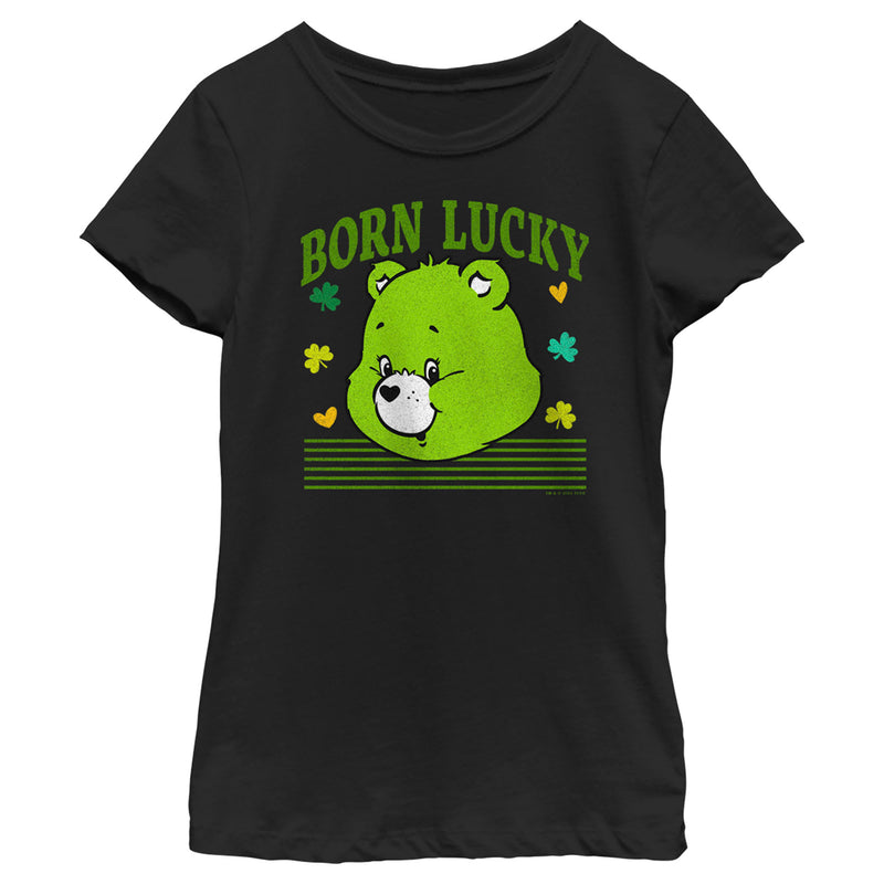 Girl's Care Bears St. Patrick's Day Good Luck Bear Born Lucky T-Shirt