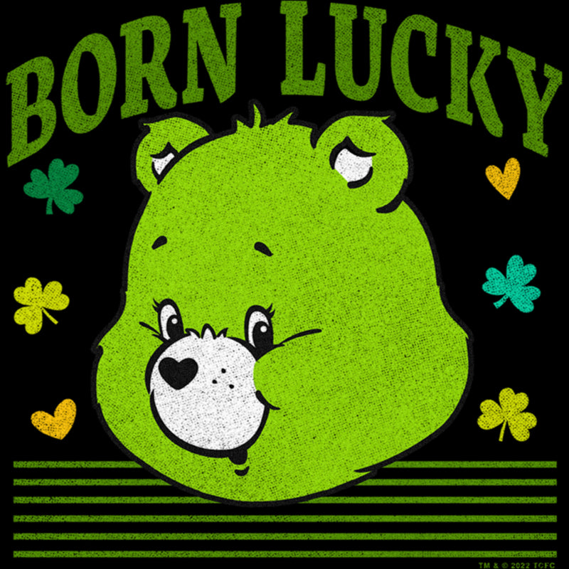 Men's Care Bears St. Patrick's Day Good Luck Bear Born Lucky Sweatshirt