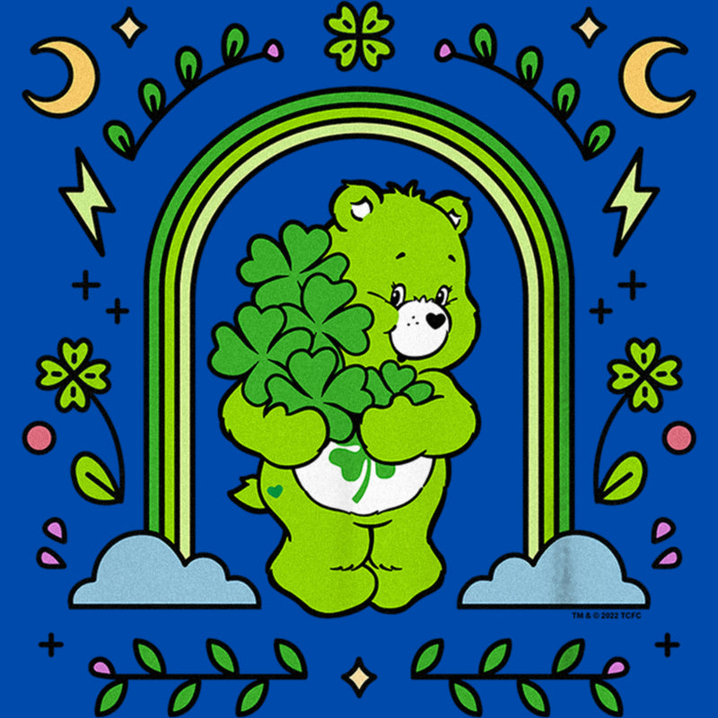 Boy's Care Bears St. Patrick's Day Good Luck Bear Green Rainbow Arch T-Shirt
