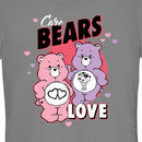 Junior's Care Bears Valentine's Day Love-a-Lot Bear and Share Bear Love T-Shirt