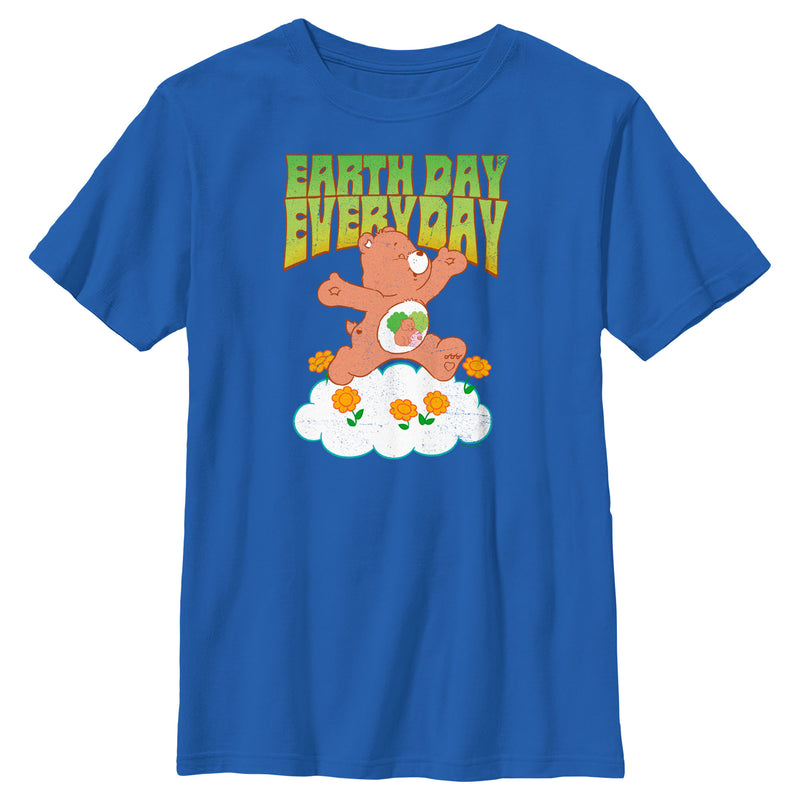 Boy's Care Bears Earth Day Everyday Forest Friend Bear T-Shirt