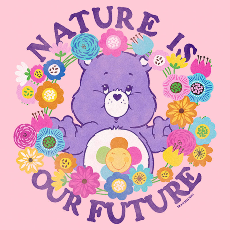 Girl's Care Bears Nature Is Our Future Harmony Bear T-Shirt