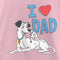 Girl's One Hundred and One Dalmatians Pongo and Lucky I Love Dad T-Shirt