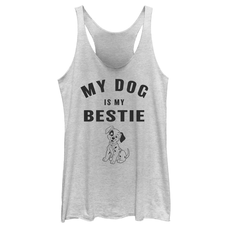 Women's One Hundred and One Dalmatians My Dog is my Bestie Racerback Tank Top