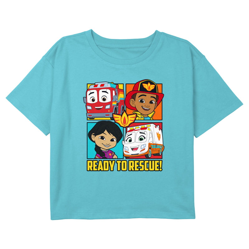 Girl's Firebuds Ready to Rescue Panels T-Shirt