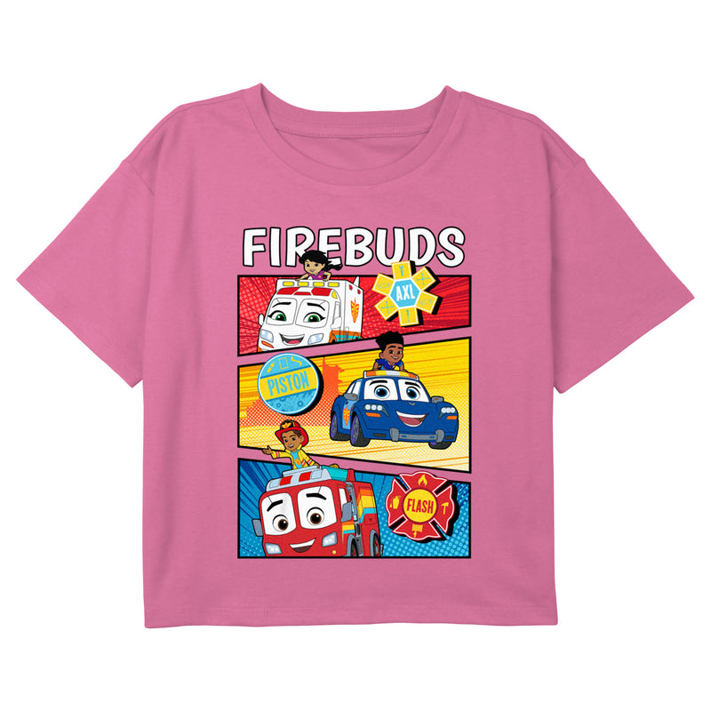 Girl's Firebuds Comic Panels Buds T-Shirt