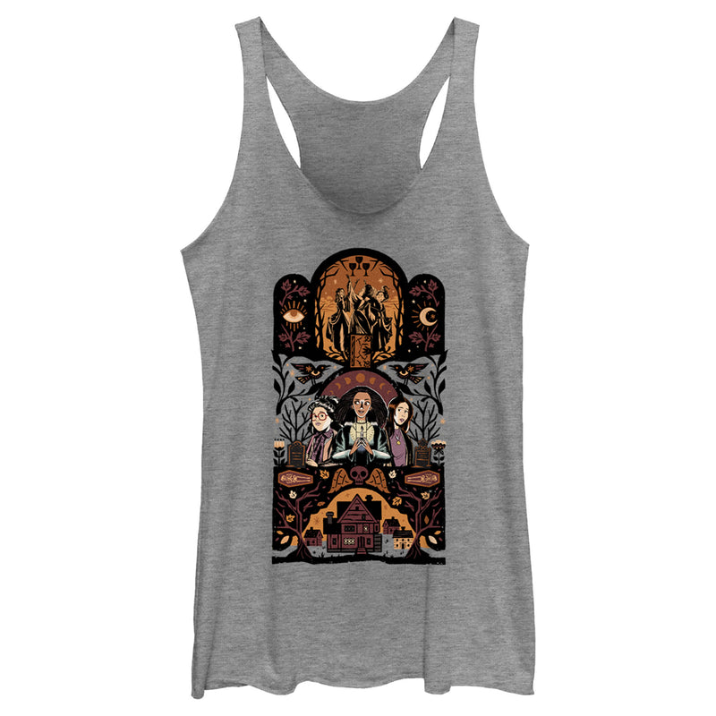 Women's Hocus Pocus 2 Ornate Ritual Poster Racerback Tank Top