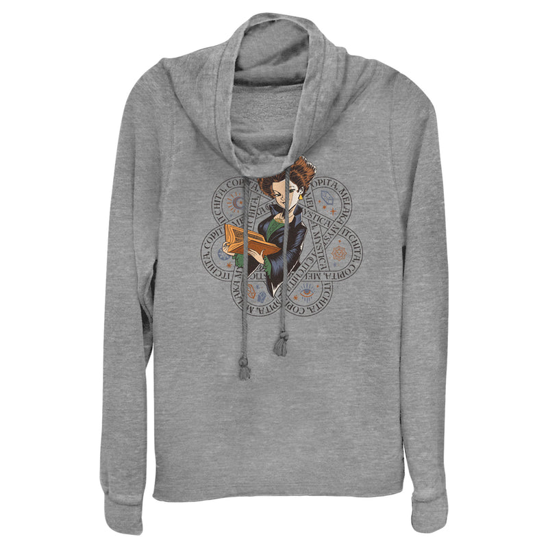 Junior's Hocus Pocus 2 Winifred Spell Book Cowl Neck Sweatshirt