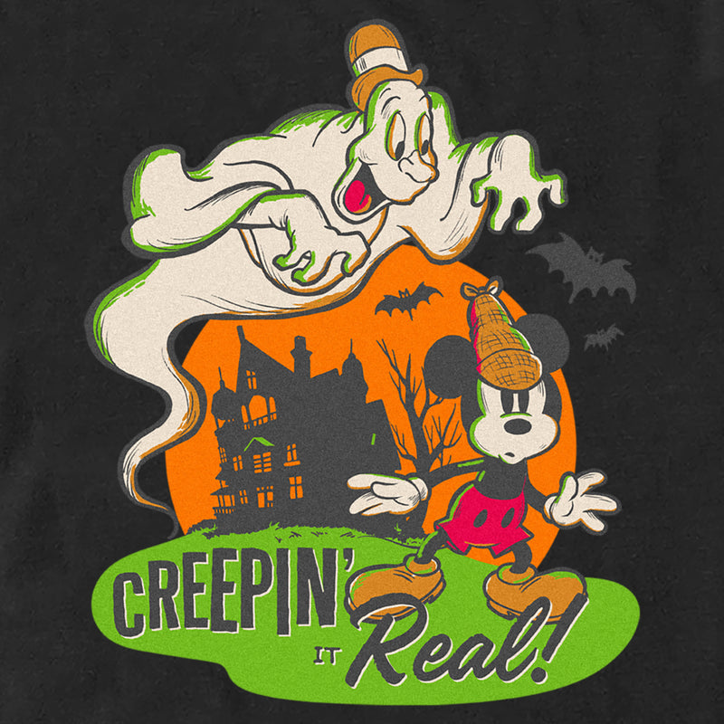 Men's Mickey & Friends Halloween Retro Mickey Mouse Creepin' it Real T-Shirt