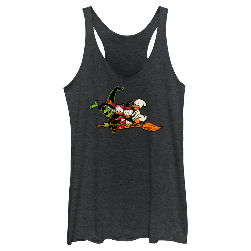 Women's Mickey & Friends Halloween Huey Dewy and Louie Racerback Tank Top