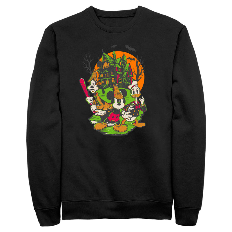 Men's Mickey & Friends Halloween Haunted House Crew Sweatshirt