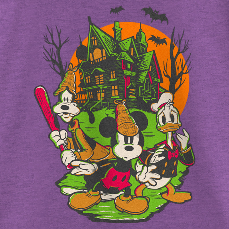 Girl's Mickey & Friends Halloween Haunted House Crew T-Shirt