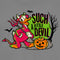 Junior's Mickey & Friends Halloween Donald Duck Such a Little Devil T-Shirt