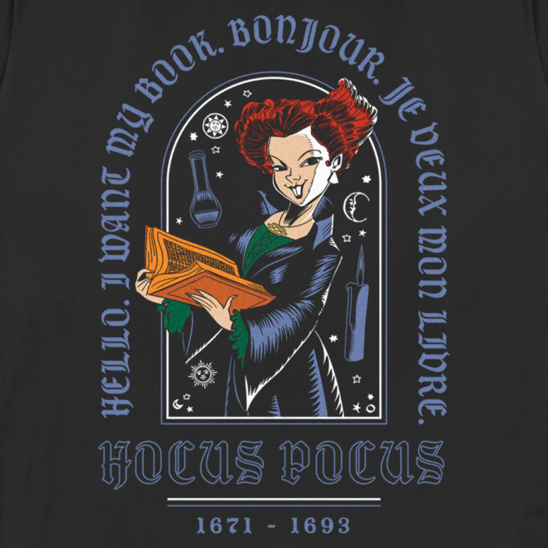 Women's Hocus Pocus Winifred Want Book T-Shirt